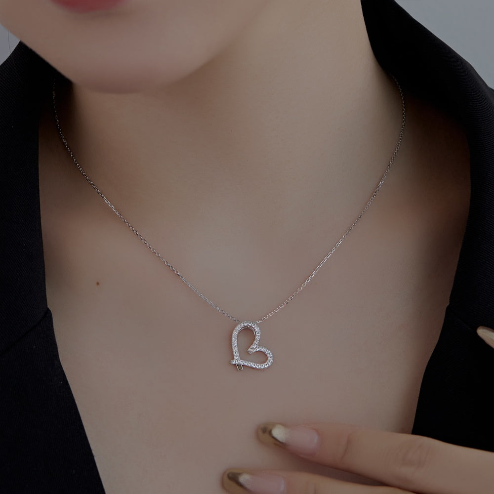 Image of Desire necklace displaying on one's neck