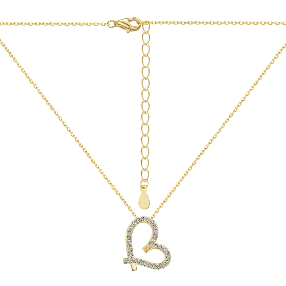 Image showing a front view of a gold Desire necklace