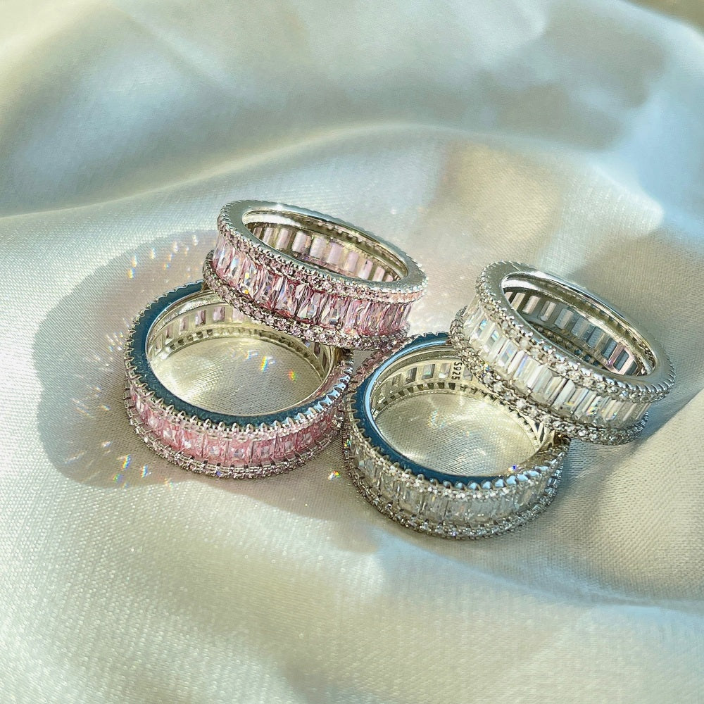 Two different color Paris rings shown