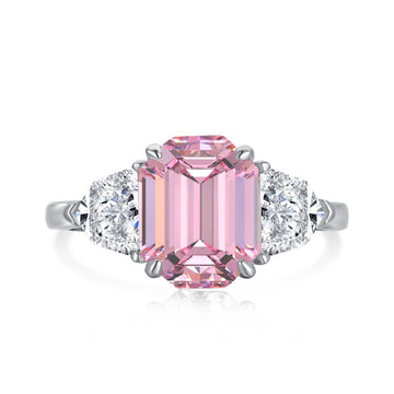 An image showing a front view of Pink love ring