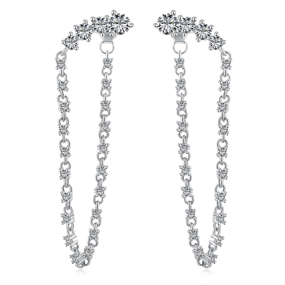 An image showing a front view of Shaina drop earrings