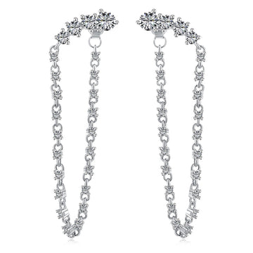 An image showing a front view of Shaina drop earrings